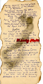 Ancient Order of the Crimson Crown Pledge Document